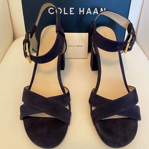 Cole Haan Marine Blue Suede Kadi Sandal